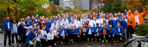 Groepsfoto RunforKiKa Central Park - New York Marathon